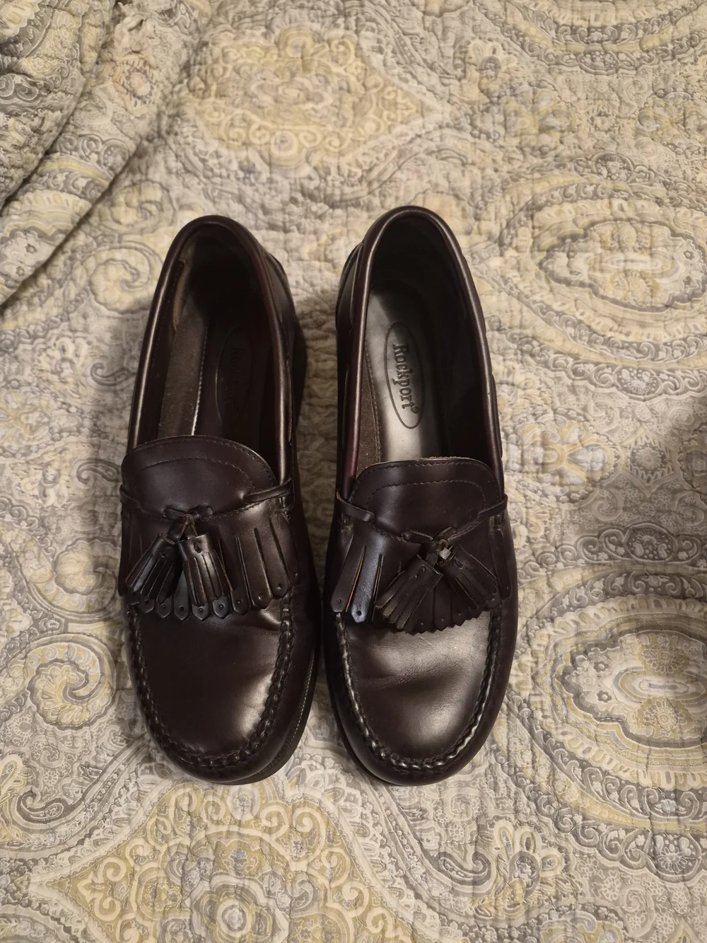 Rockport Men's Tassel Kiltie Loafers in Dark Brown